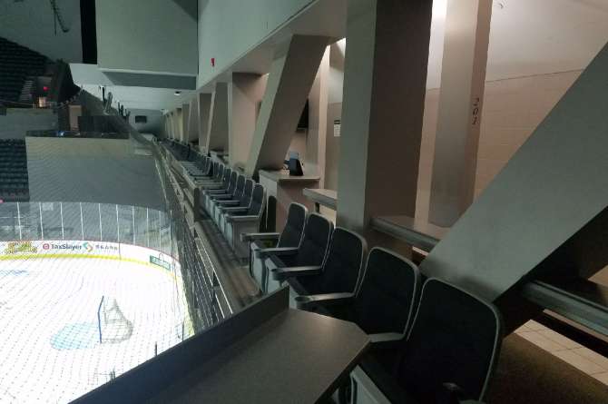 Seating from the Cloud Suites in the Taxslayer Center