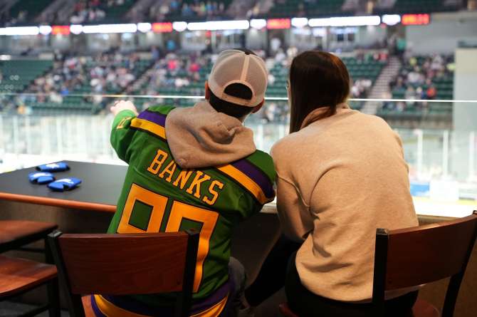 Seating in the Storm Shelter at the TaxSlayer Center
