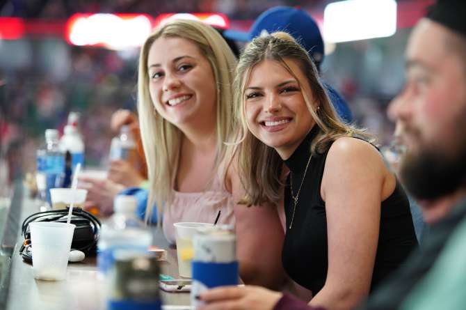 Fans in the Thunder Terrace
