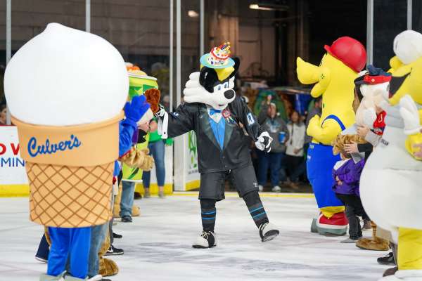 Mascots on the ice